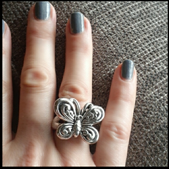 Electroform Sterling Silver Butterfly Ring - Picture 2 of 16